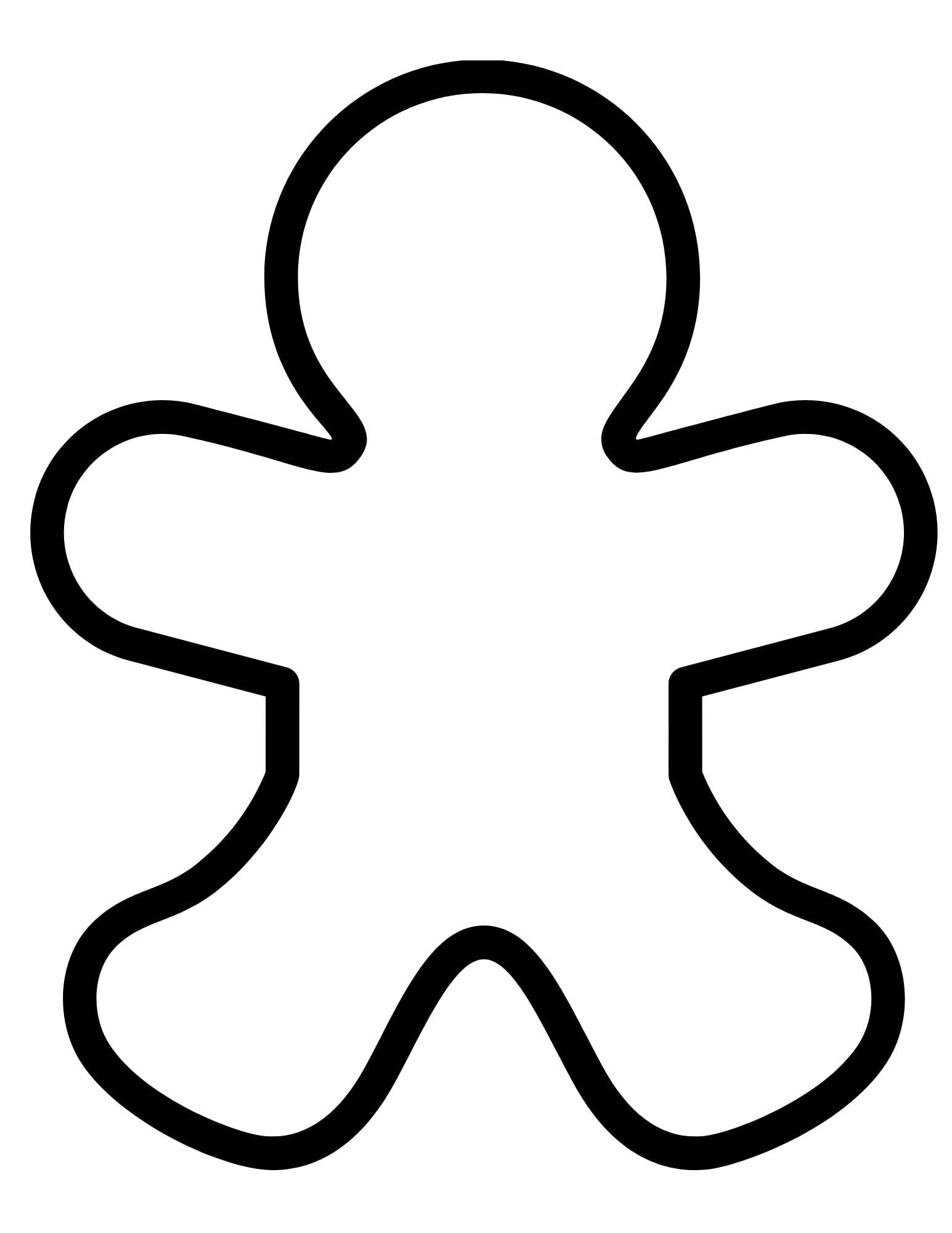 gingerbread man shape printable - landing page